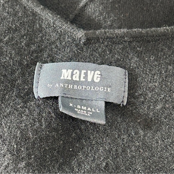 Maeve Anthropologie Sweater Lupita V-Neck Women's Black Size XS - Picture 4 of 7